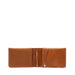 Leather airtag wallet with money clip - Tan