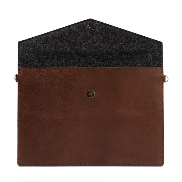 Leather bag for ipad with adjustable strap