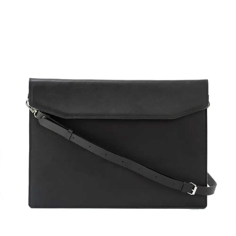 Leather bag for macbook - the minimalist 3.0 - Black