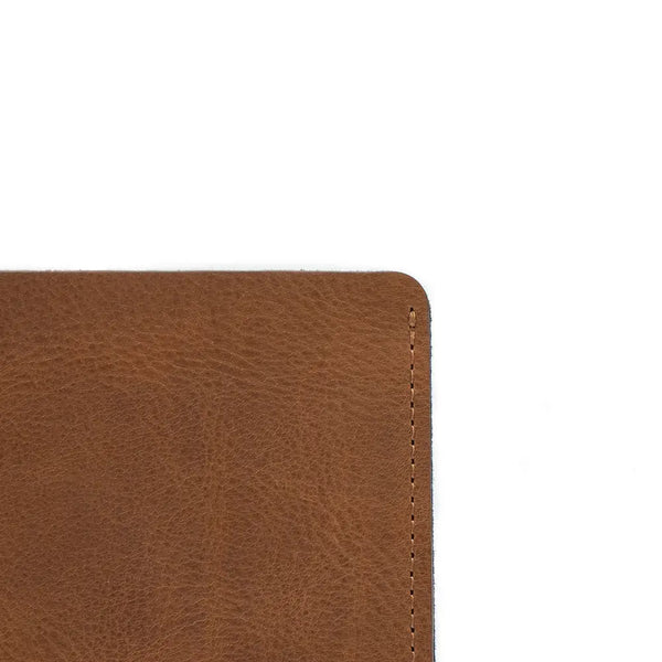 Leather bag for macbook with zipper pocket