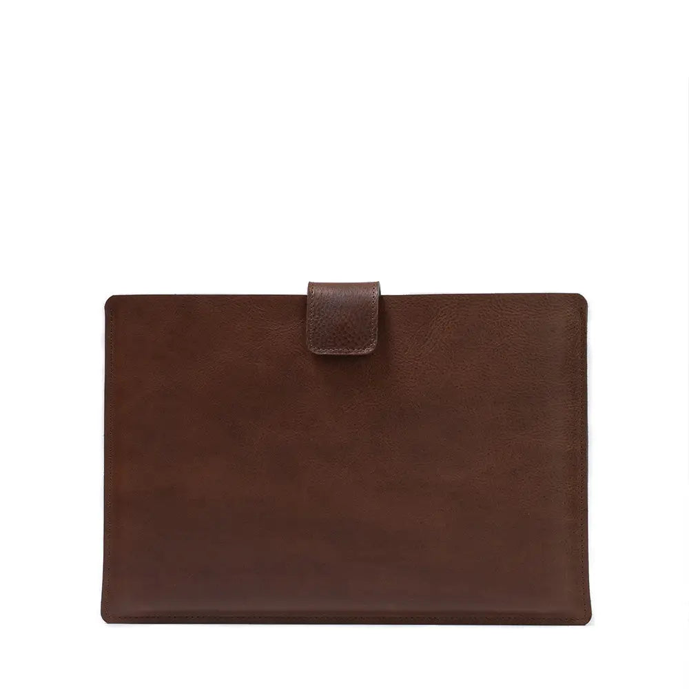 Leather bag for macbook with zipper pocket - MacBook Air