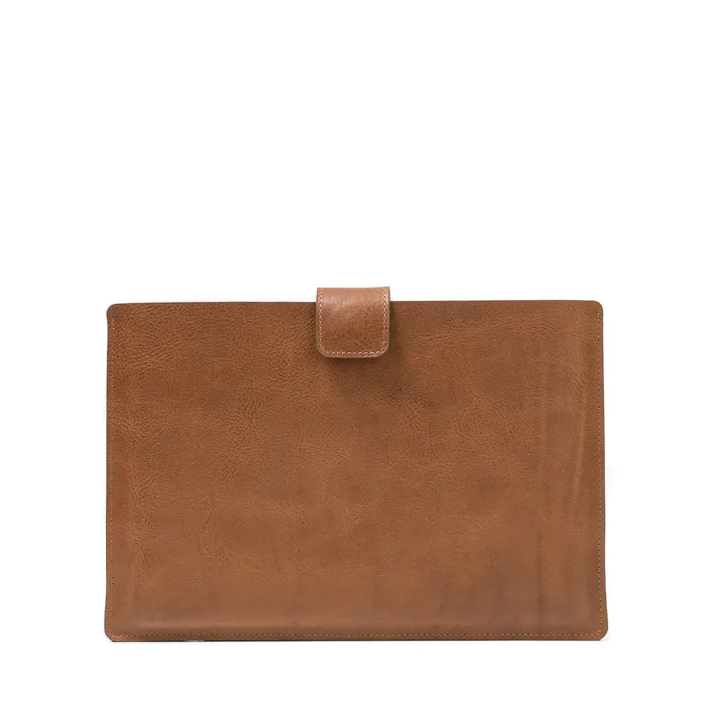 Leather bag for macbook with zipper pocket - MacBook Pro