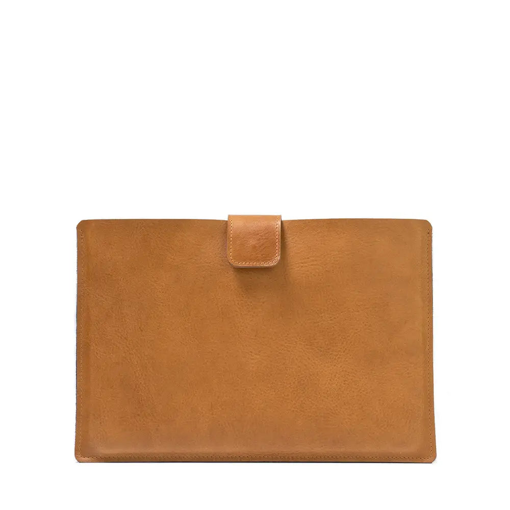 Leather bag for macbook with zipper pocket - MacBook Pro