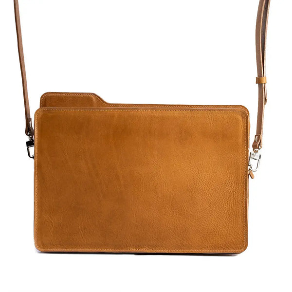 Leather bag - the file - Camel