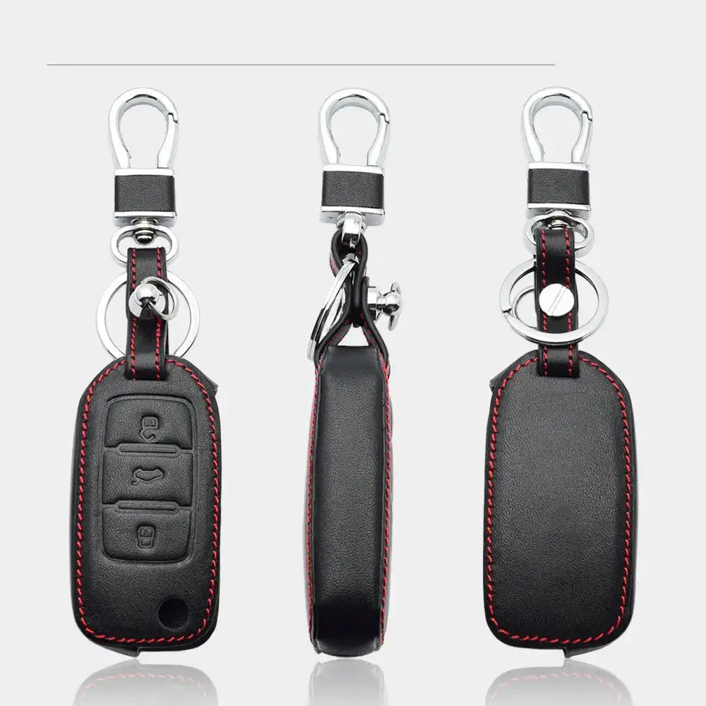 Leather car key case for vw volkswagen polo golf passat beetle caddy Nexellus