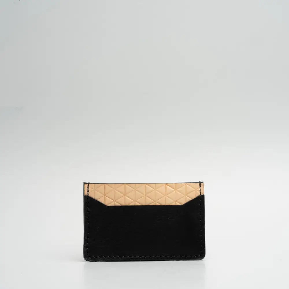 Leather card holder - geometric net