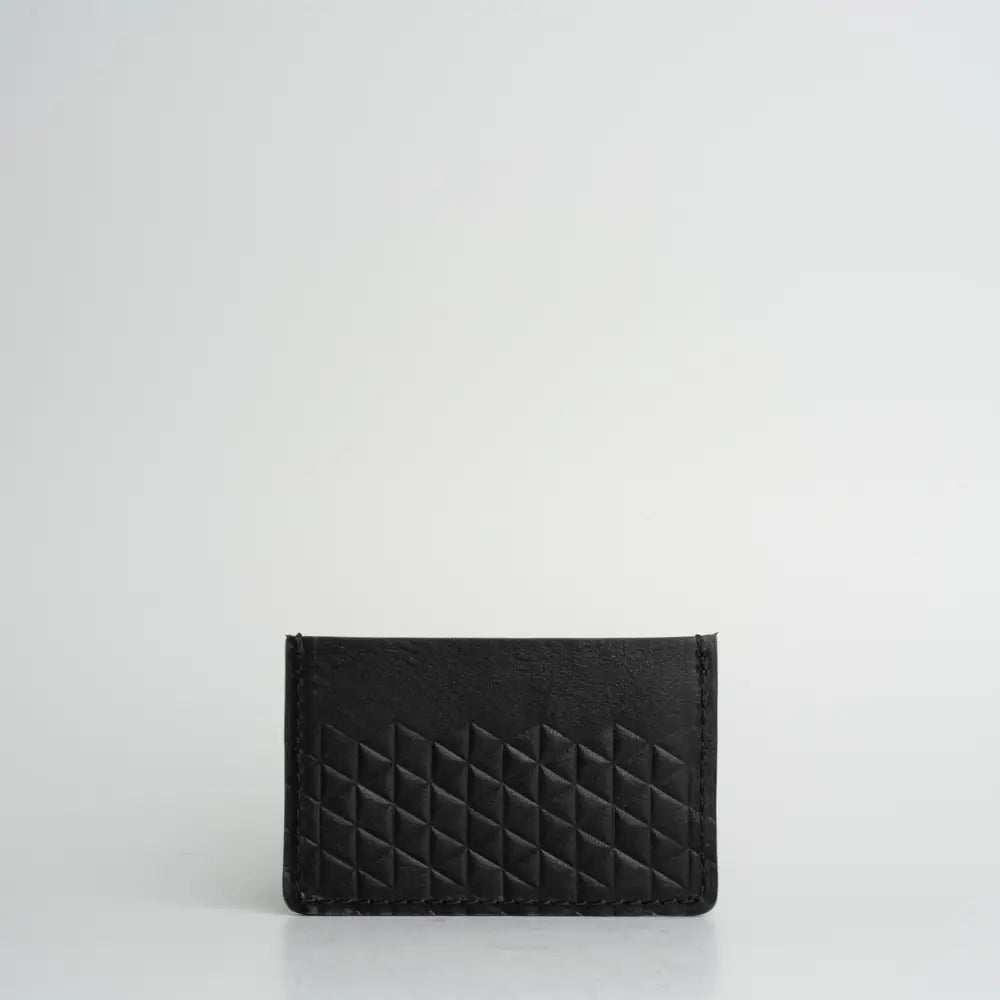 Leather card holder - geometric net