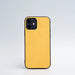 Leather iphone case - blank - Mustard Yellow / XR