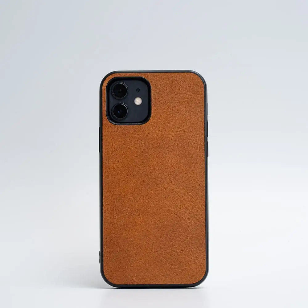 Leather iphone case - blank - Tan / iPhone 11 Pro Max