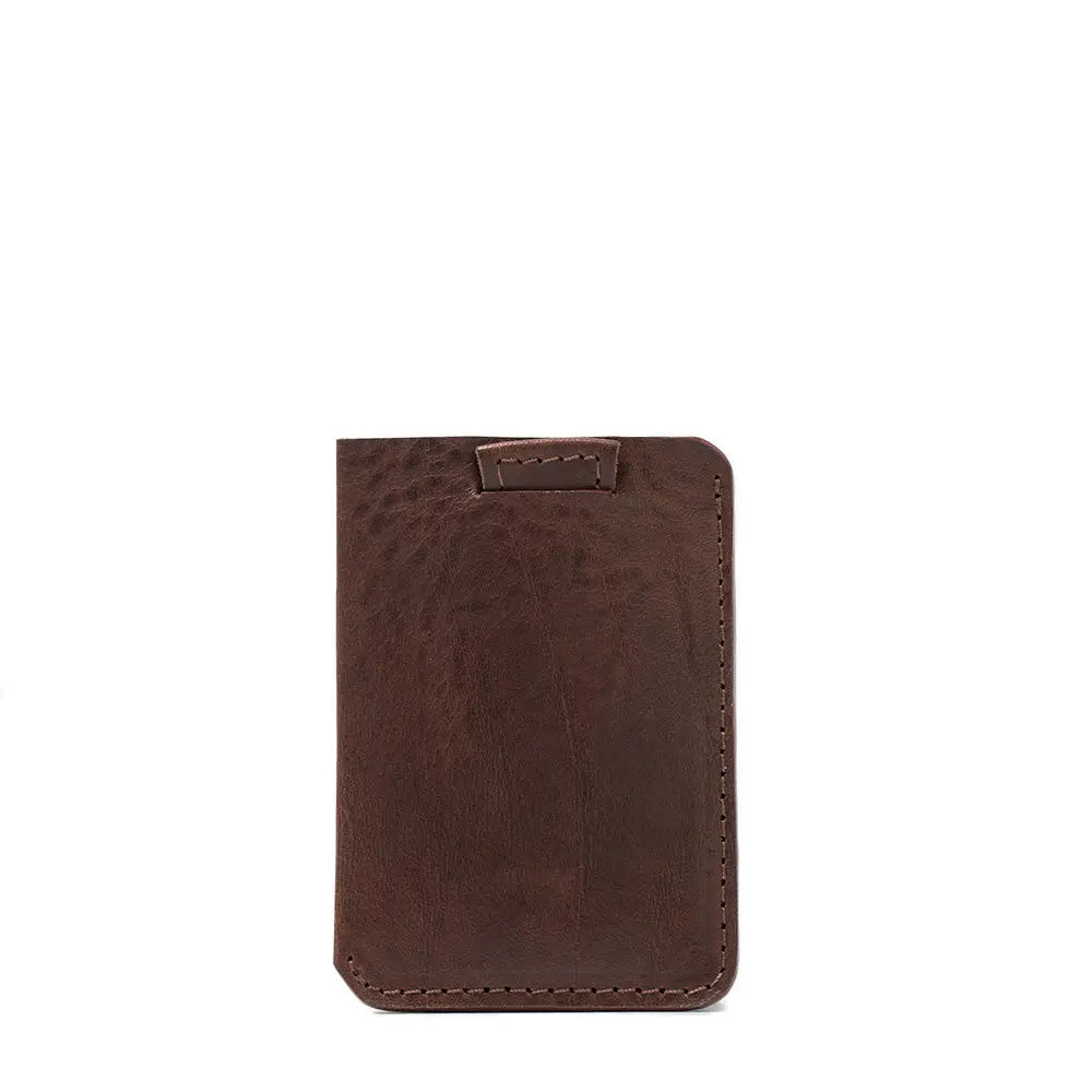 Leather magsafe wallet for 4-6 cards mini - Mahogany