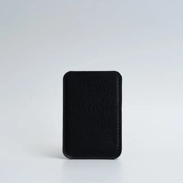 Leather magsafe wallet - the minimalist - Black