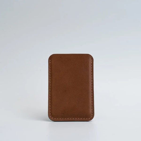 Leather magsafe wallet - the minimalist - Brown