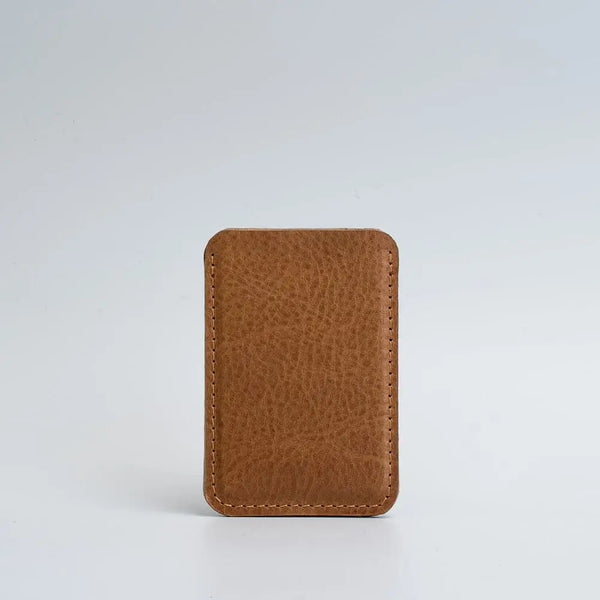 Leather magsafe wallet - the minimalist - Camel