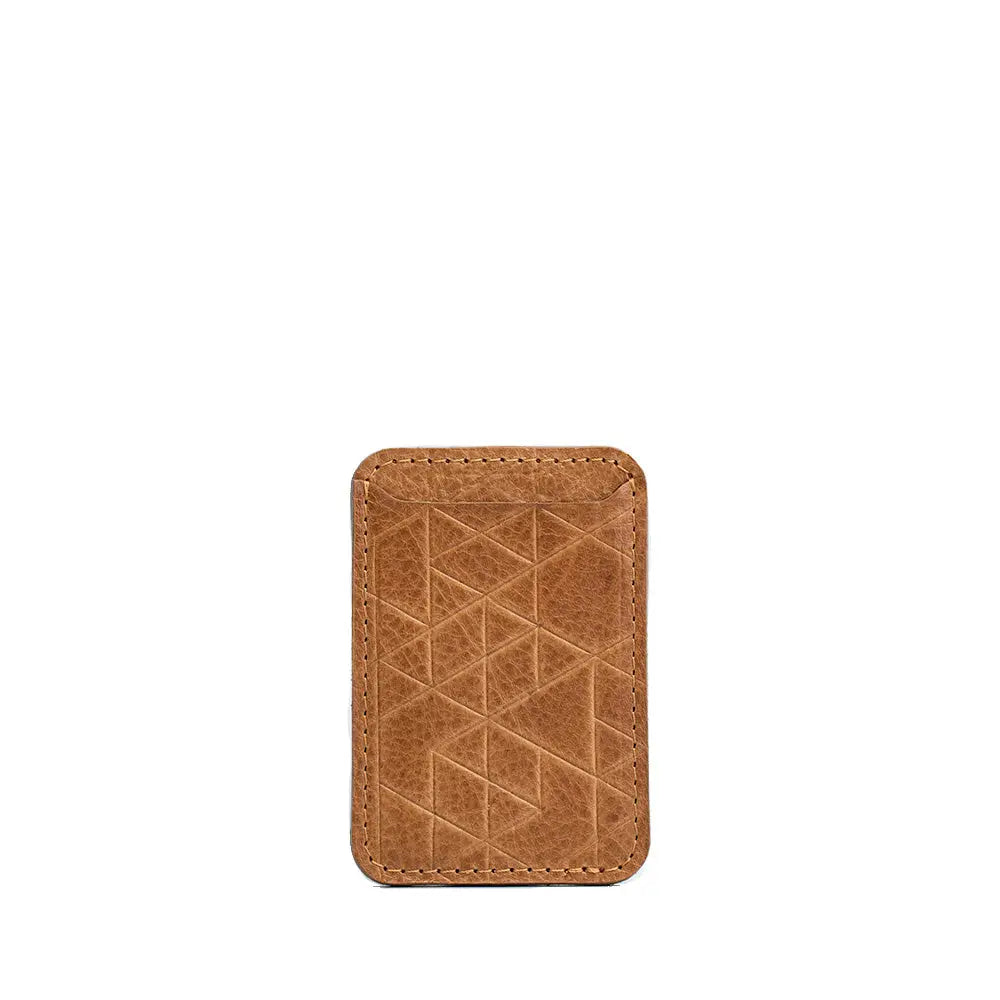 Leather magsafe wallet - vectors - Camel