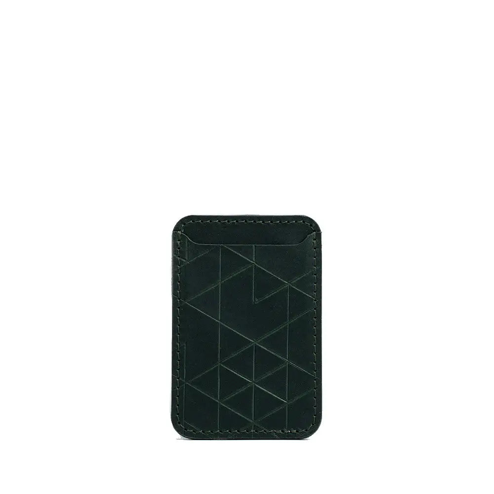 Leather magsafe wallet - vectors - Forest Green