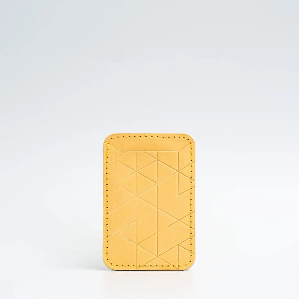 Leather magsafe wallet - vectors - Mustard Yellow