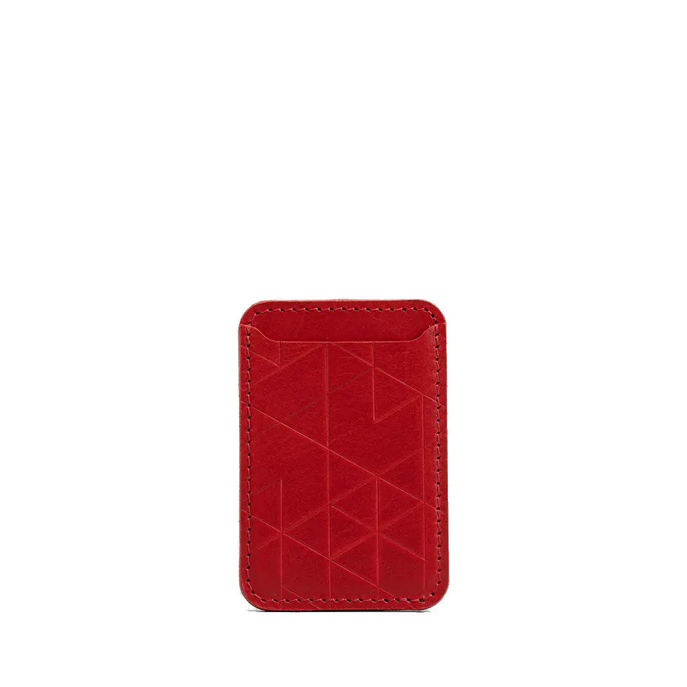 Leather magsafe wallet - vectors - Red