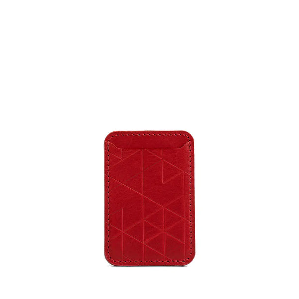 Leather magsafe wallet - vectors - Red