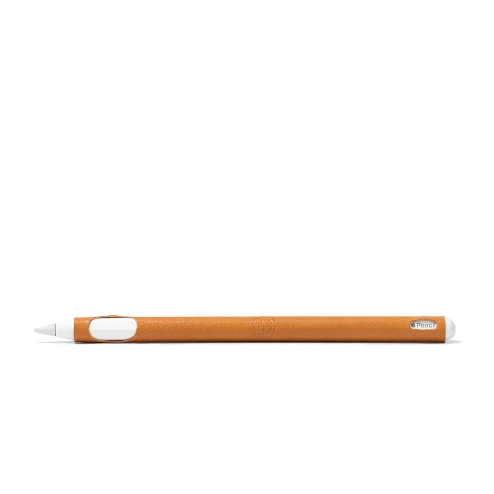 Leather sleeve for apple pencil - Deep Saffron / Apple