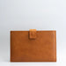 Leather sleeve for ipad with zipper pocket - iPad Mini / Tan