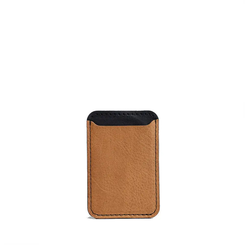 Leather wallet with magsafe - two colors - Camel