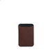 Leather wallet with magsafe - two colors - Mahogany