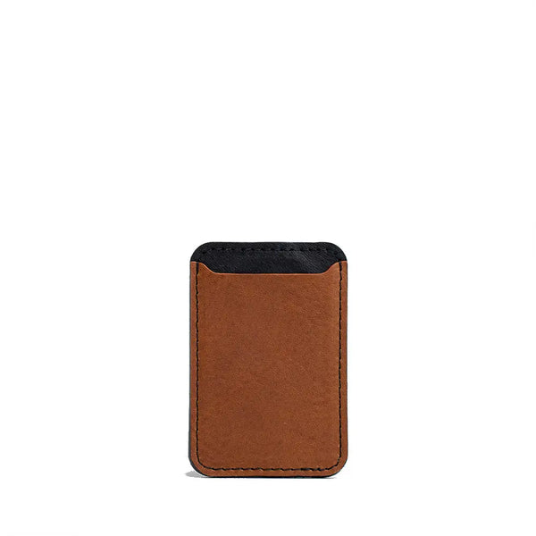 Leather wallet with magsafe - two colors - Tan