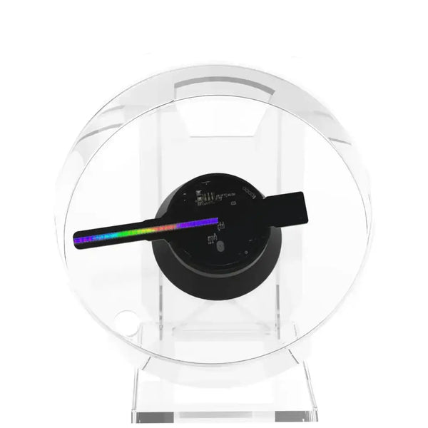 Led holographic fan built-in media player with transparent cover data Nexellus