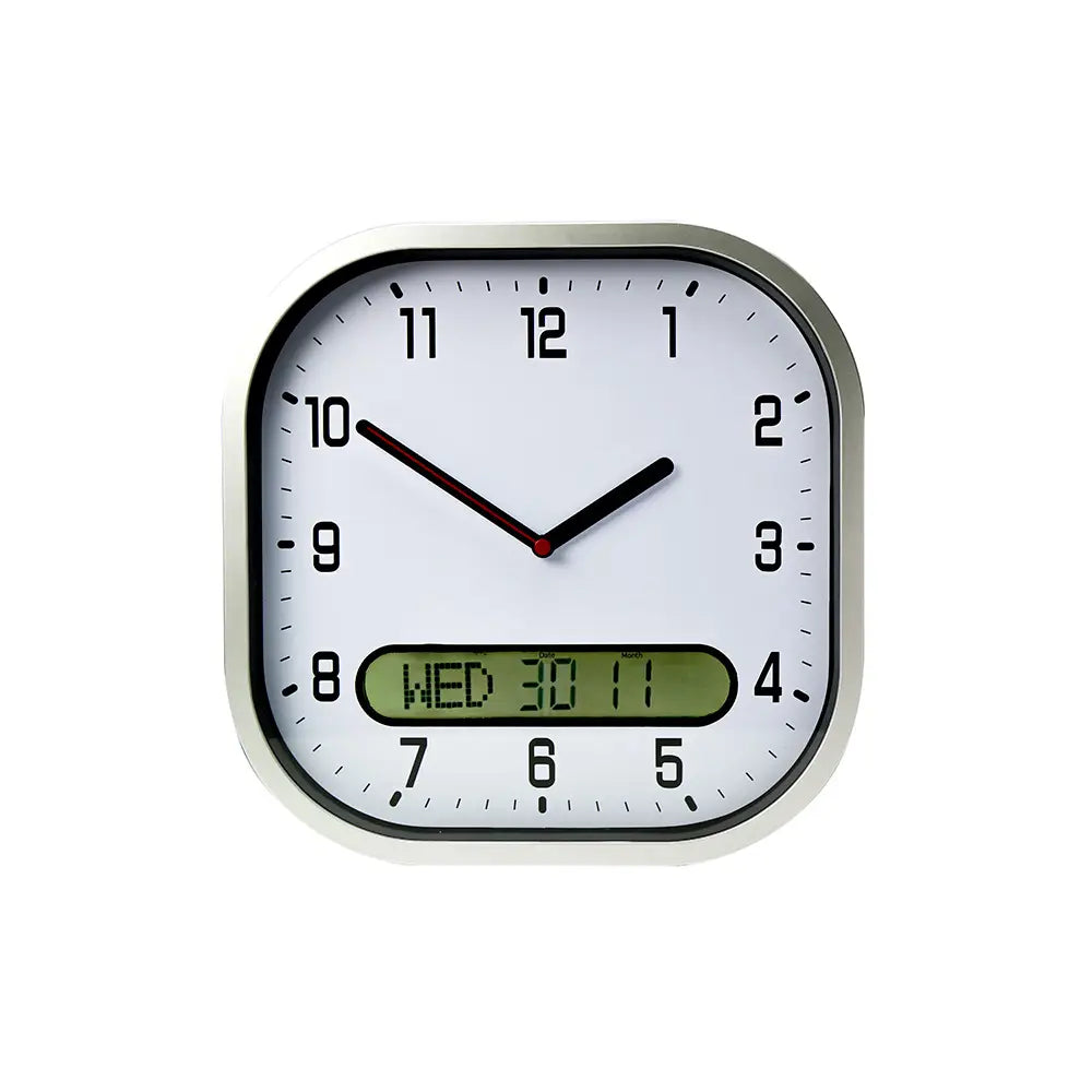 Lifemax clear time day date wall clock