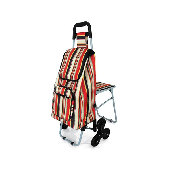 Lifemax leisure trolley with seat (triple wheel stair