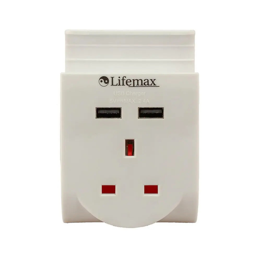 Lifemax plug through usb charger