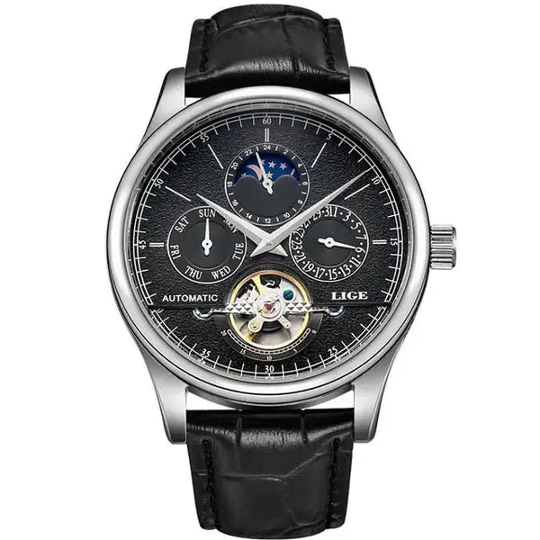 Lige brand men watches automatic mechanical watch tourbillon sport Nexellus