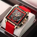 Lige new men's watch square multifunction chronograph 30m waterproof Nexellus