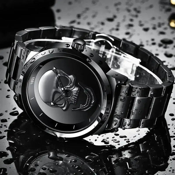 Lige simple skull stereoscopic watch Nexellus