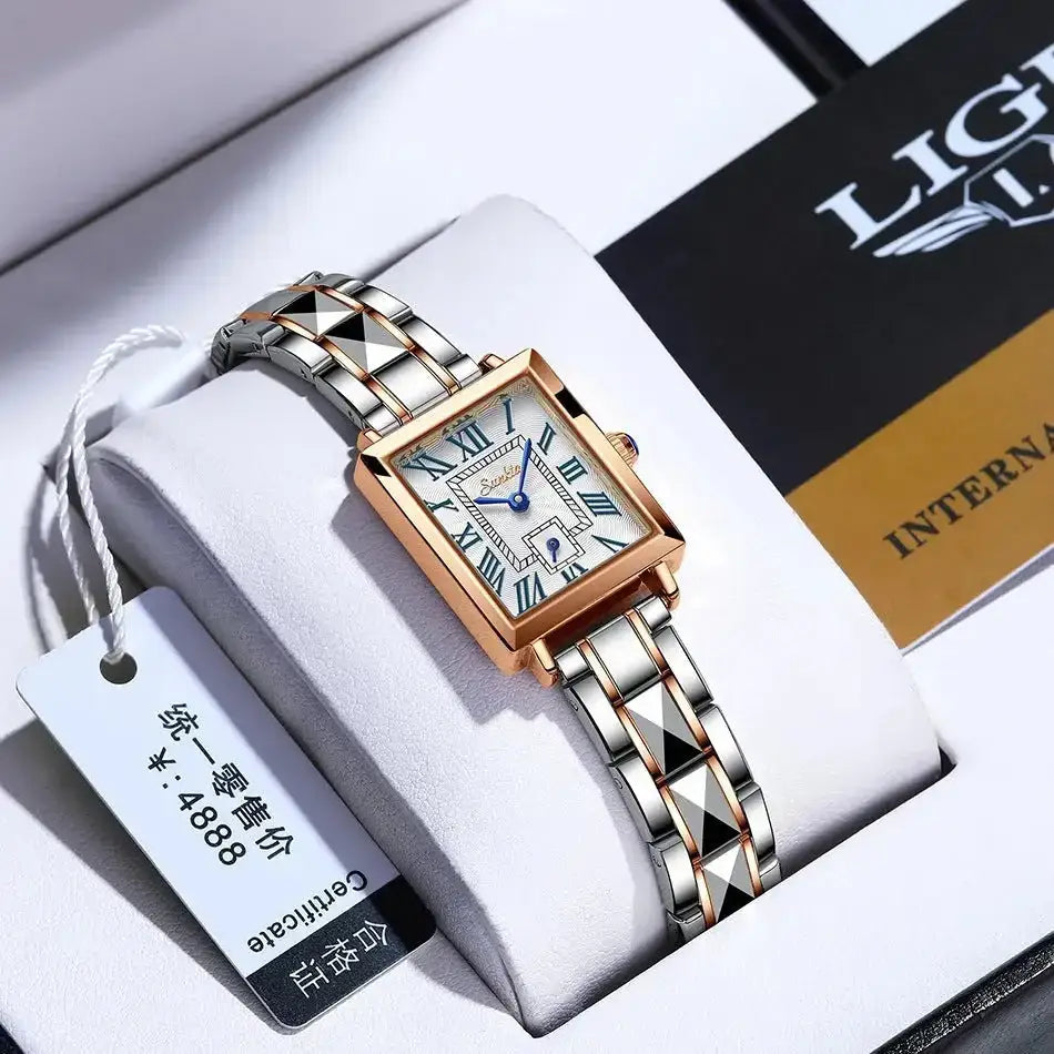 Lige square ladies quartz watch beautiful waterproof watch Nexellus