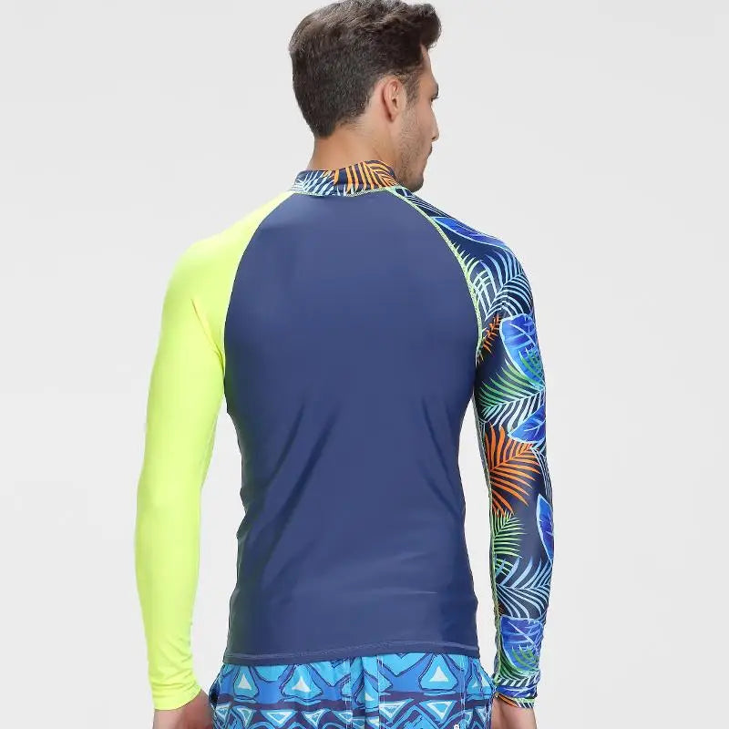 Long Sleeve Swimwear Men Rash Guard Surfing Diving Shirt Nexellus