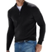 Long sleeve v neck wool fleece zipper men's casual top polo shirt Nexellus