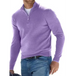 Long sleeve v neck wool fleece zipper men's casual top polo shirt Nexellus