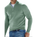 Long sleeve v neck wool fleece zipper men's casual top polo shirt Nexellus