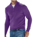 Long sleeve v neck wool fleece zipper men's casual top polo shirt Nexellus