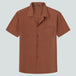 Loose solid colour casual lapel ordinary short sleeve shirt men Nexellus