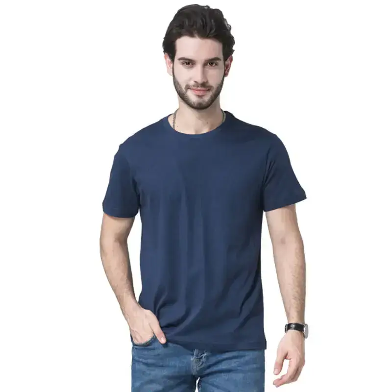 Loose solid colour short-sleeved t-shirt men's pure cotton bottoming Nexellus