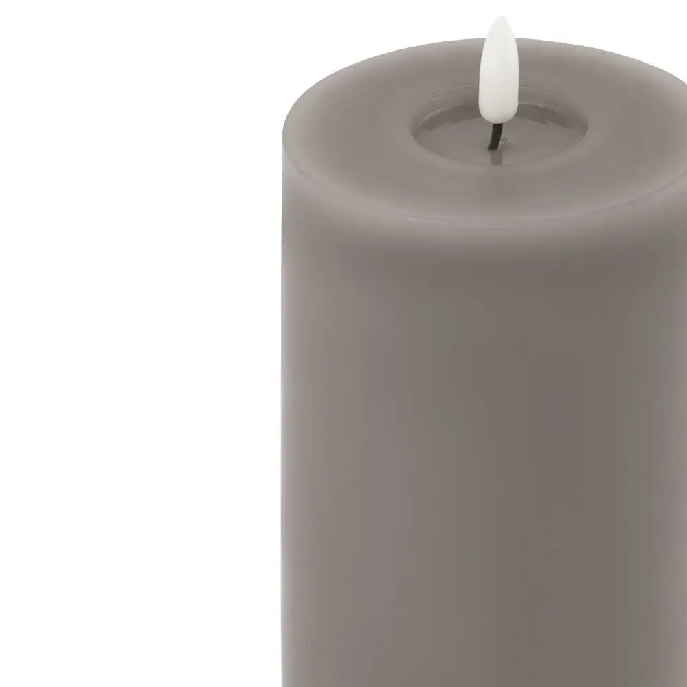 Luxe collection melt effect 3.5x9 grey led wax candle