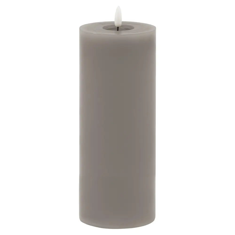 Luxe collection melt effect 3.5x9 grey led wax candle