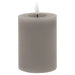 Luxe collection melt effect 3x4 grey led wax candle