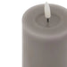 Luxe collection melt effect 3x4 grey led wax candle