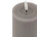 Luxe collection melt effect 3x4 grey led wax candle