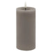 Luxe collection melt effect 3x6 grey led wax candle