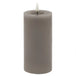 Luxe collection melt effect 3x6 grey led wax candle