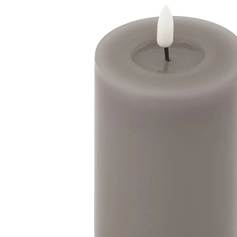 Luxe collection melt effect 3x6 grey led wax candle